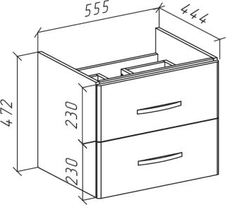 Тумба под раковину Bellezza Рокко 60см чёрный 00000010152
